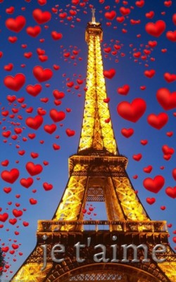 je t'aime paris Eiffel tower creative blank card book