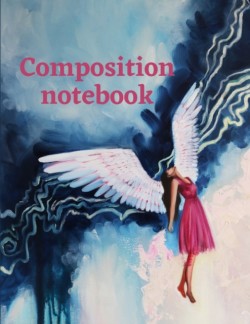 Composition notebook Wide Ruled Lined Paper, Journal for Girls, Students, featuring original art print on cover