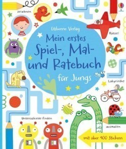 Mein erstes Spiel-, Mal- und Ratebuch für Jungs