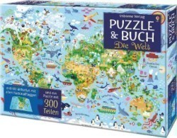 Puzzle und Buch: Die Welt (Puzzle)