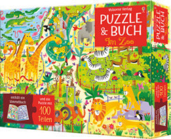 Puzzle & Buch: Im Zoo
