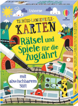 Tschüss-Langeweile-Karten: Rätsel und Spiele für die Zugfahrt