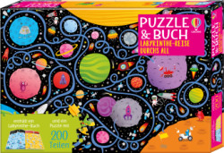 Puzzle & Buch: Labyrinthe-Reise durchs All