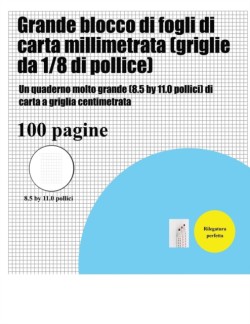 Grande blocco di fogli di carta millimetrata (griglie da 1/8 di pollice)