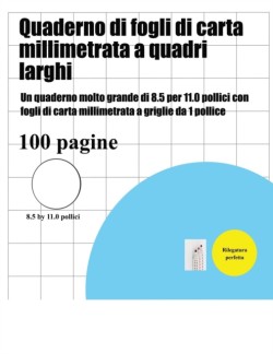 Quaderno di fogli di carta millimetrata a quadri larghi