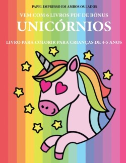 Livro para colorir para criancas de 4-5 anos (Unicornios)