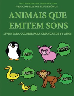 Livro para colorir para criancas de 4-5 anos (Animais que emitem sons)