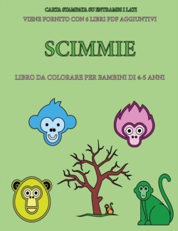 Libro da colorare per bambini di 4-5 anni (Scimmie)