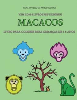 Livro para colorir para criancas de 4-5 anos (Macacos)