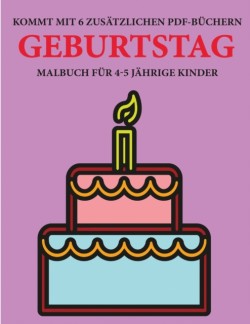 Malbuch fur 4-5 jahrige Kinder (Geburtstag)