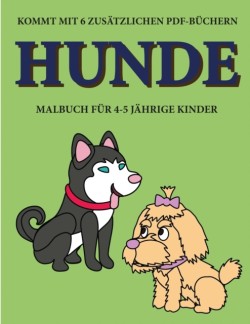 Malbuch fur 4-5 jahrige Kinder (Hunde)