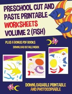 Preschool Cut and Paste Printable Worksheets - Volume 2 (Fish)