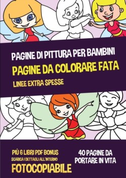 Pagine di pittura per bambini (Pagine da colorare fata)