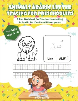 Animals Arabic Letters Tracing Handwriting Workbook for Kids