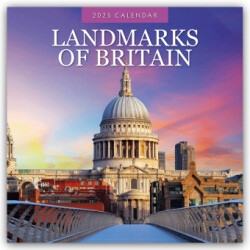 Landmarks of Britain 2025 Square Wall Calendar