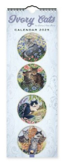 Ivory Cats Slim Calendar 2025 (Art Calendar)