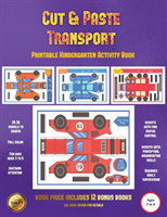 Printable Kindergarten Activity Book (Cut and Paste Transport)