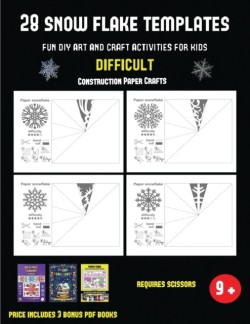 Construction Paper Crafts (28 snowflake templates - Fun DIY art and craft activities for kids - Difficult)