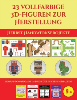 Herbst-Handwerksprojekte (23 vollfarbige 3D-Figuren zur Herstellung mit Papier)