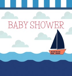 Nautical baby shower guest book (Hardcover)