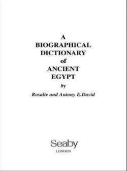 Biographical Dictionary of Ancient Egypt