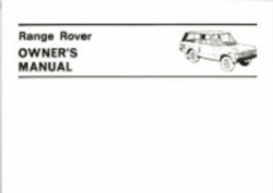 Range Rover Owners' Handbook: Range Rover (2 Dr)
