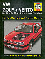 VW Golf & Vento Petrol & Diesel (Feb 92 - Mar 98) J To R