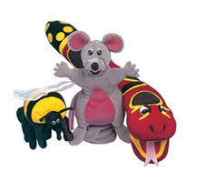 Jolly Phonics Puppets, set of all 3