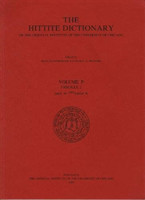 Hittite Dictionary of the Oriental Institute of the University of Chicago Volume P, fascicle 2 (para- to pattar)