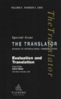 Evaluation and Translation Special Issue of "The Translator"