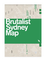 Brutalist Sydney Map