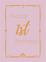 Happy 1st Birthday Guest Book (Hardcover)