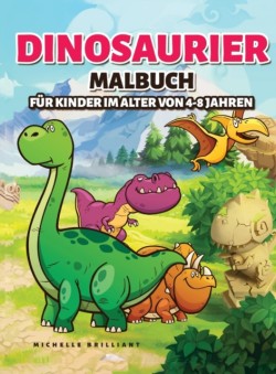 Dinosaurier Malbuch fur Kinder im alter von 4-8 Jahren