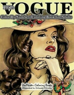 1950s Vogue Color By Numbers Coloring Book for Adults