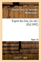 Esprit Des Lois Livres 2e Éd. Tome 1-5