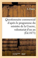 Questionnaire Commercial d'Après Le Programme Du Ministre de la Guerre