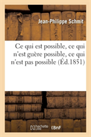 CE Qui Est Possible, CE Qui n'Est Guère Possible, CE Qui n'Est Pas Possible