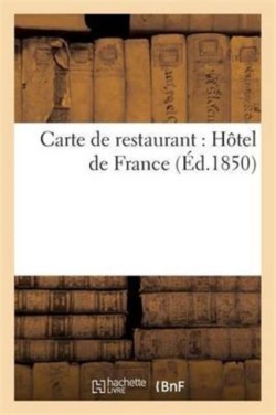 Carte de Restaurant: H�tel de France