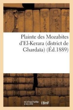 Plainte Des Mozabites d'El-Kerara (District de Ghardaïa)
