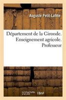 Département de la Gironde. Enseignement Agricole. Professeur, Discours