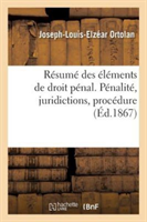 Résumé Des Éléments de Droit Pénal. Pénalité, Juridictions, Procédure