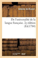 de l'Universalité de la Langue Française. 2e Édition