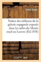 Notice Des Tableaux de la Galerie Espagnole Exposés Dans Les Salles Du Musée Royal Au Louvre