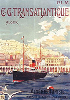 Carnet Lign� Affiche Transatlantique Alger