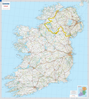 Ireland - Michelin rolled & tubed wall map Encapsulated
