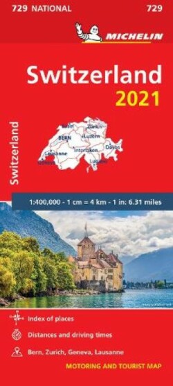 Switzerland 2021 - Michelin National Map 729