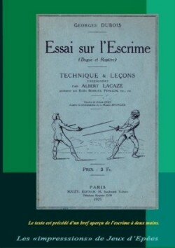 Essai sur l'Escrime (Dague et Rapière)