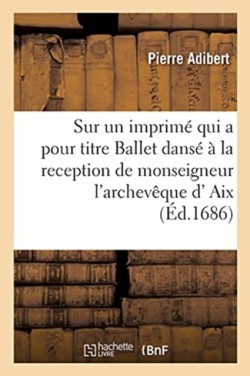 Avis Aux Reverends Peres Jesuites D' AIX En Provence
