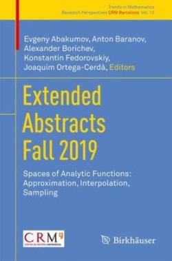 Extended Abstracts Fall 2019