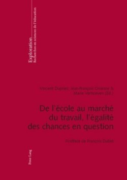 de l'École Au Marché Du Travail, l'Égalité Des Chances En Question